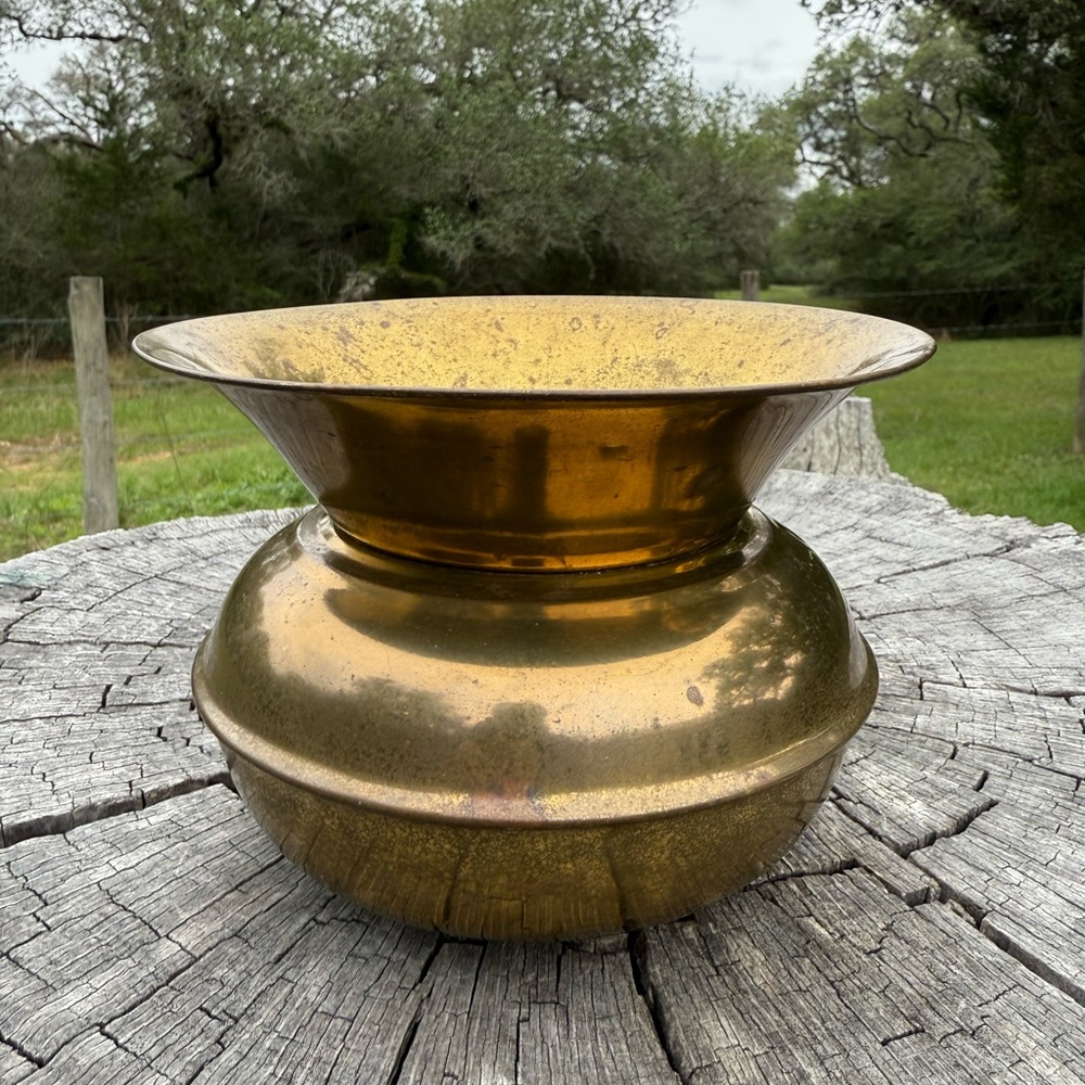 Vintage Brass Spittoon
